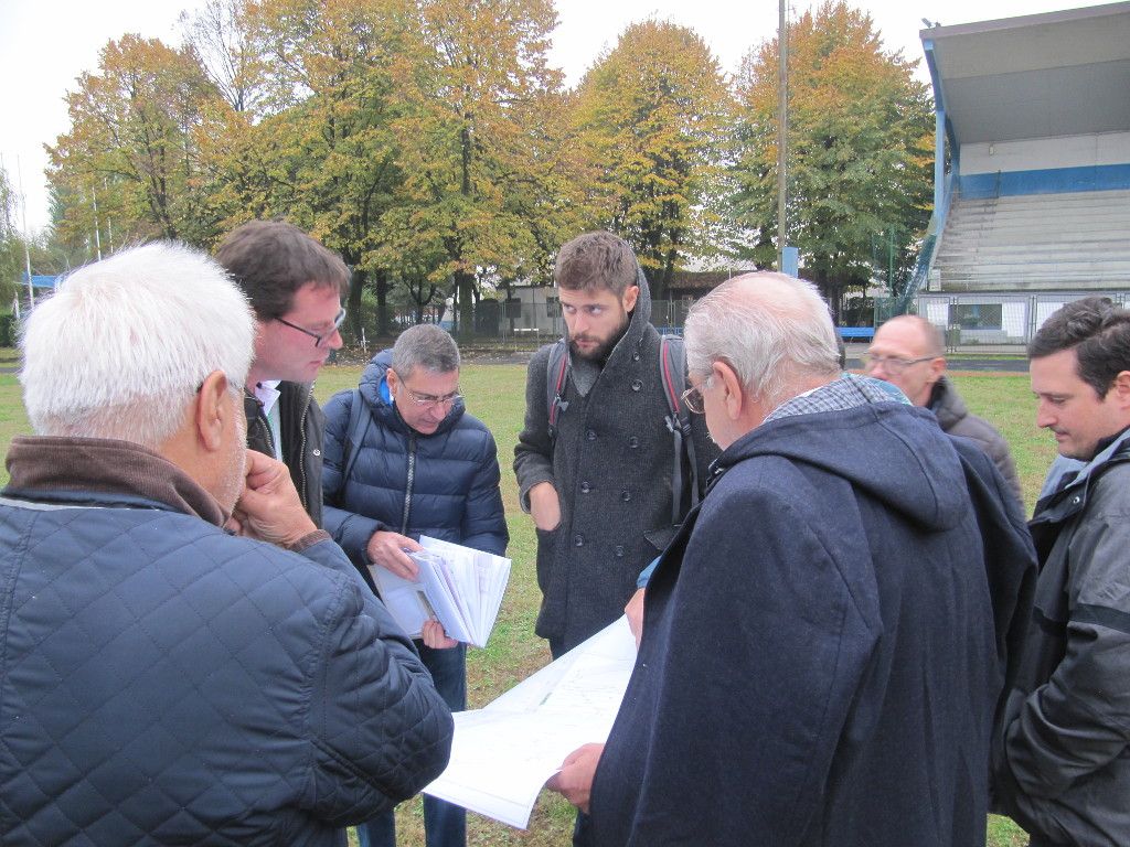 Field work - inspecting the pitches and plans