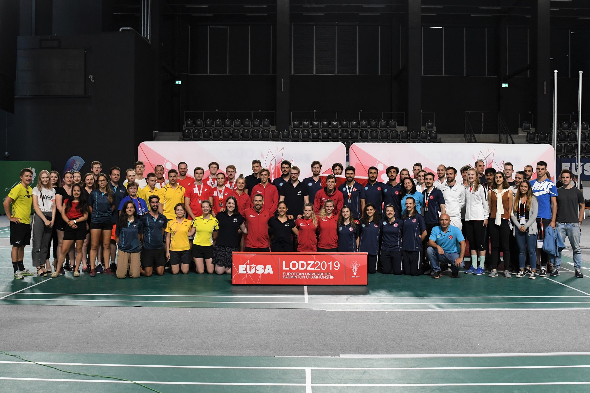 EUC2019 Badminton medallists