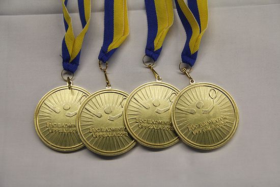 Medals at the EUC Badminton 2013