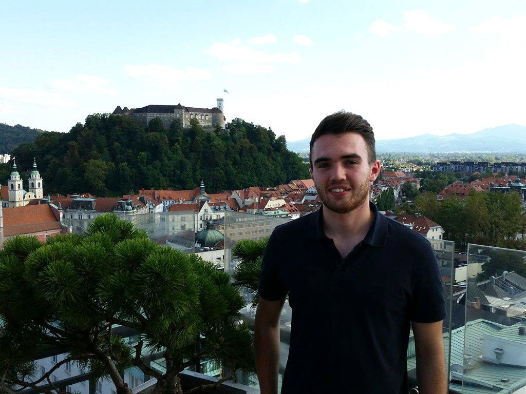 New EUSA intern Mr Liam Smith in Ljubljana