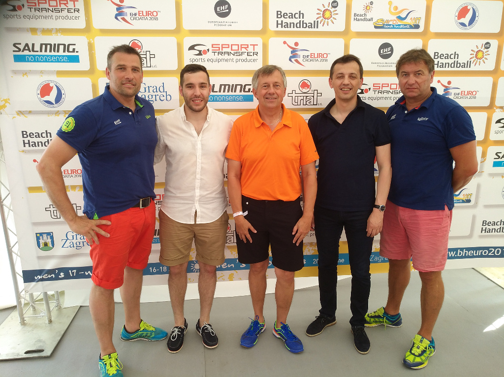 Ehf Meets Eusa During European Beach Handball Championship