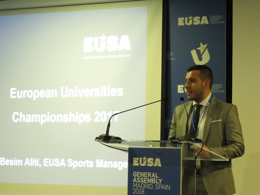 EUSA Sports Manager Mr Besim Aliti