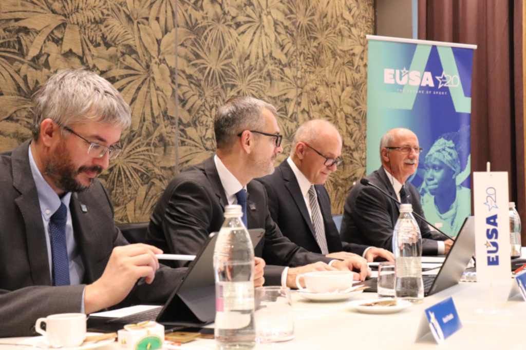 EUSA President Mr Adam Rockek with Secretary General and Vice-Presidents