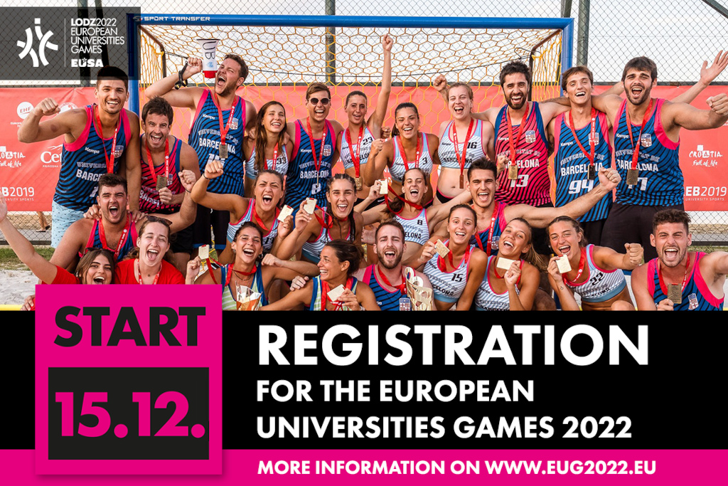 Registration for the European Universities Games 2022 is Open!