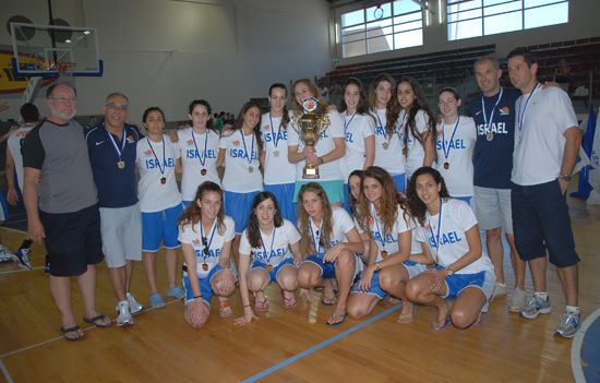 Mr Kowalski with the women's winning team at the Friendship Games 2011
