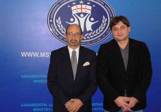 EUSA Presiden Gualtieri meets with Minister Vardzelashvili EUSA Presiden Gualtieri meets with Minister Vardzelashvili