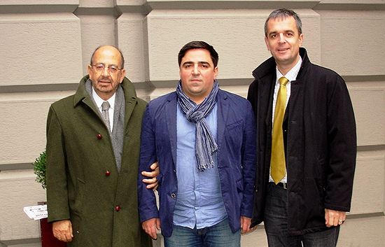 EUSA representatives Mr Gualtieri and Mr Pecovnik with USFG President Mr Amashukeli EUSA representatives Mr Gualtieri and Mr Pecovnik with USFG President Mr Amashukeli