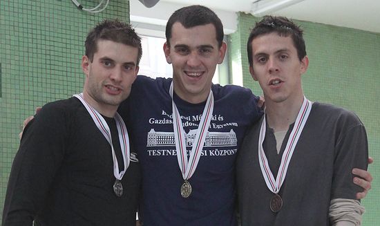 Medallists men: Financsek, Cseh, Bodor Medallists men: Financsek, Cseh, Bodor