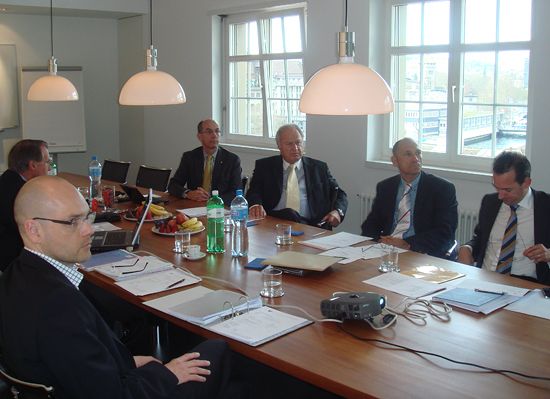 From left to right: Hans Bodmer, Hans-Ulrich Doerig, Leonz Eder, Martin Hodler, Luca Stäger, Andreas Csonka