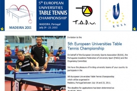 Invitation EUC Table Tennis 2011