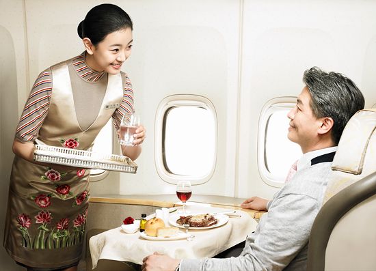 Inflight service with a smile Inflight service with a smile