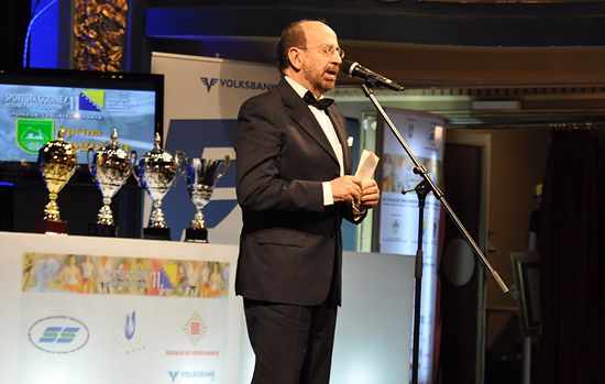 Mr Alberto Gualtieri, EUSA President, giving a speech Mr Alberto Gualtieri, EUSA President, giving a speech