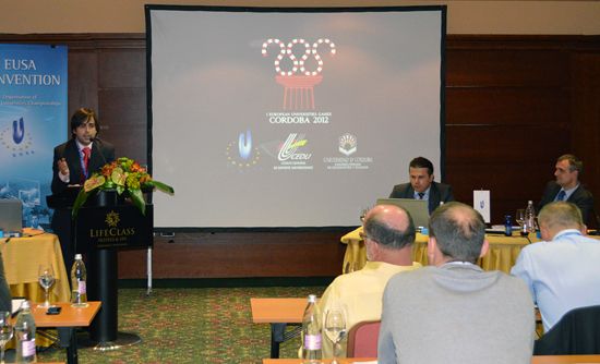 Presentation of the 1st European Universities Games Cordoba 2012 by Mr Chabouk