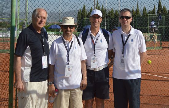 EUSA guests visiting tennis venue EUSA guests visiting tennis venue