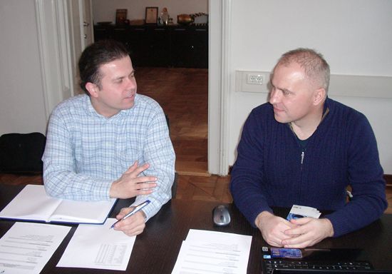 Mr Perosa and Mr Roczek - New and current EUSA Sports Manager Mr Perosa and Mr Roczek - New and current EUSA Sports Manager