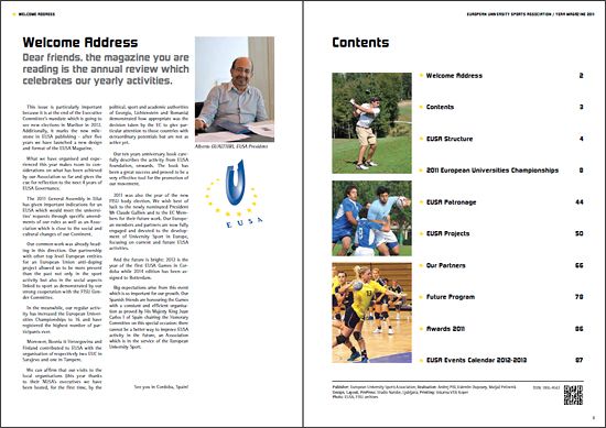 EUSA Magazine 2011 - contents EUSA Magazine 2011 - contents