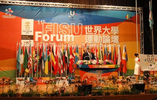 Opening of the FISU Forum by FISU President Mr Gallien Opening of the FISU Forum by FISU President Mr Gallien