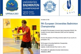 Invitation EUC Badminton 2013