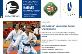 Invitation EUC Karate 2013