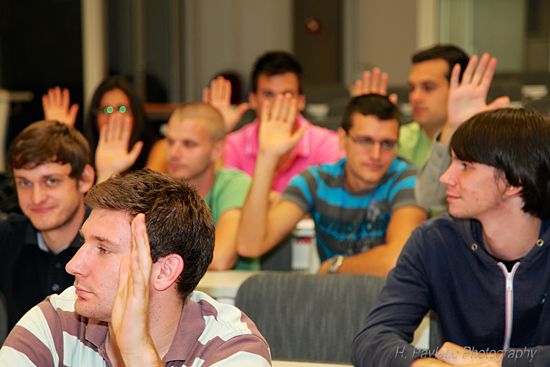 Voting at the RUSF Assembly Voting at the RUSF Assembly