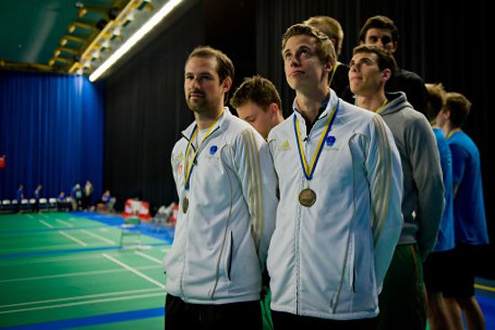Men's doubles medallists