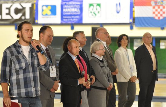 Officials and VIPs at the closing ceremony
