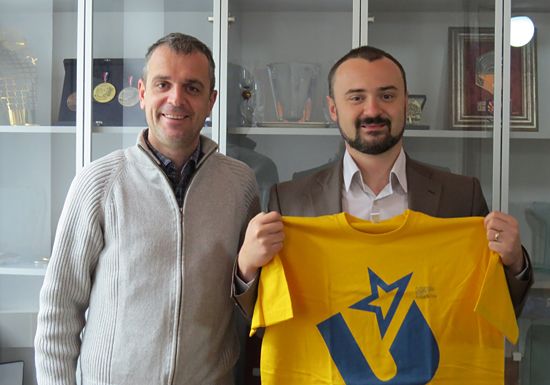 Mr Pecovnik and Mr custonja with the new EUSA promo T-shirt Mr Pecovnik and Mr custonja with the new EUSA promo T-shirt