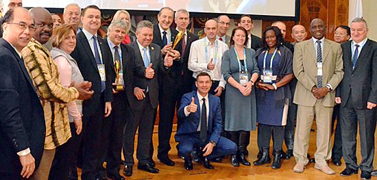 Participants, with the torch Participants, with the torch