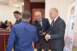 Awarding ceremony for best athletes in Armenia