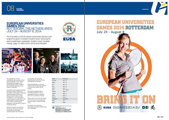 Future activities: European Universities Games 2014 Future activities: European Universities Games 2014
