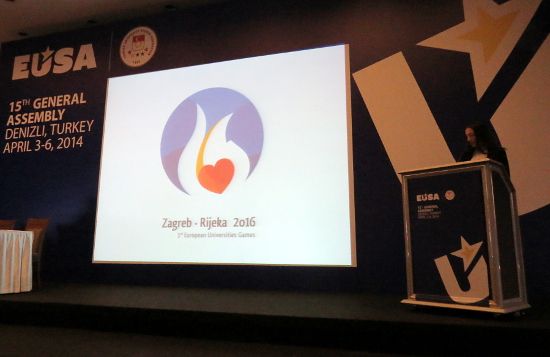 Presentation of the European Universities Games 2014 by Ms Jelena Matesic and Mr Nikola Vincetic