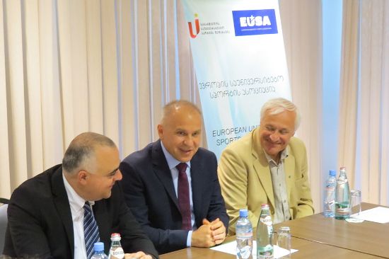 EUSA President with the Minister and Vice-Minister for Sport and Youth EUSA President with the Minister and Vice-Minister for Sport and Youth