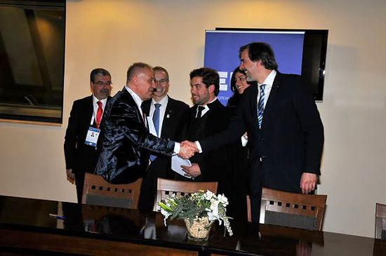 Signing of the attribution and pre-agreement contract Signing of the attribution and pre-agreement contract