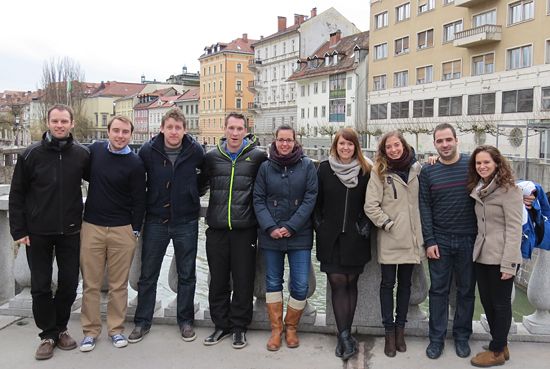 EUSA Student Commission members at the Tripple Bridge in Ljubljana EUSA Student Commission members at the Tripple Bridge in Ljubljana
