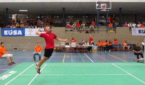 Badminton men's final match