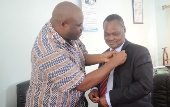 FASU President Mr Ralethe Malumbete and LOC Chairman Mr Mbeche FASU President Mr Ralethe Malumbete and LOC Chairman Mr Mbeche