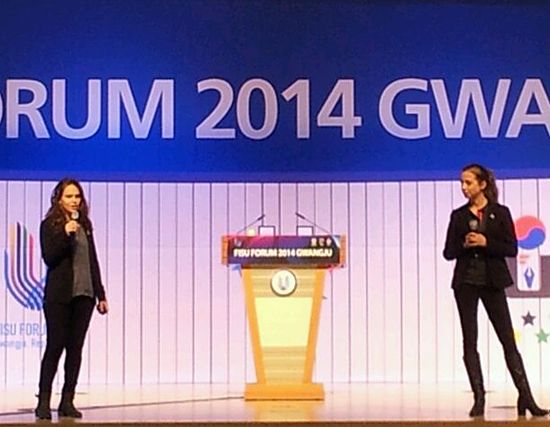 Ms Levi and Hoechli from the EUSA Student Commission Ms Levi and Hoechli from the EUSA Student Commission