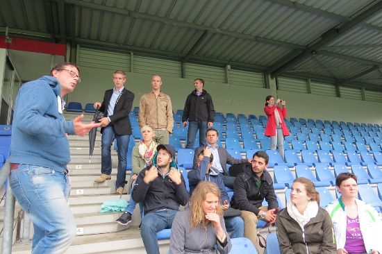 Inspecting the venues Inspecting the venues