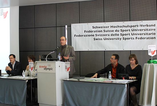 Mr Leonz Eder reporting on EUSA and FISU activities Mr Leonz Eder reporting on EUSA and FISU activities