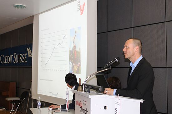 Mr Daniel Studer presenting EUSA statistics Mr Daniel Studer presenting EUSA statistics