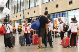 First teams arriving