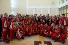 Top student athletes meet the Russian President