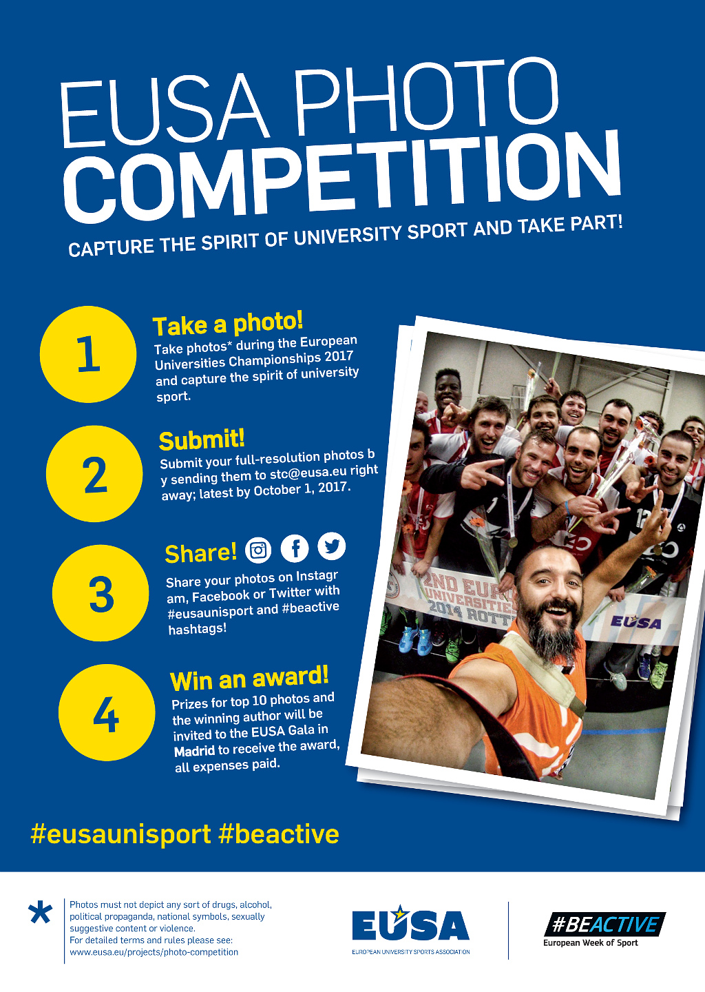 EUSA Photo competition 2017 poster