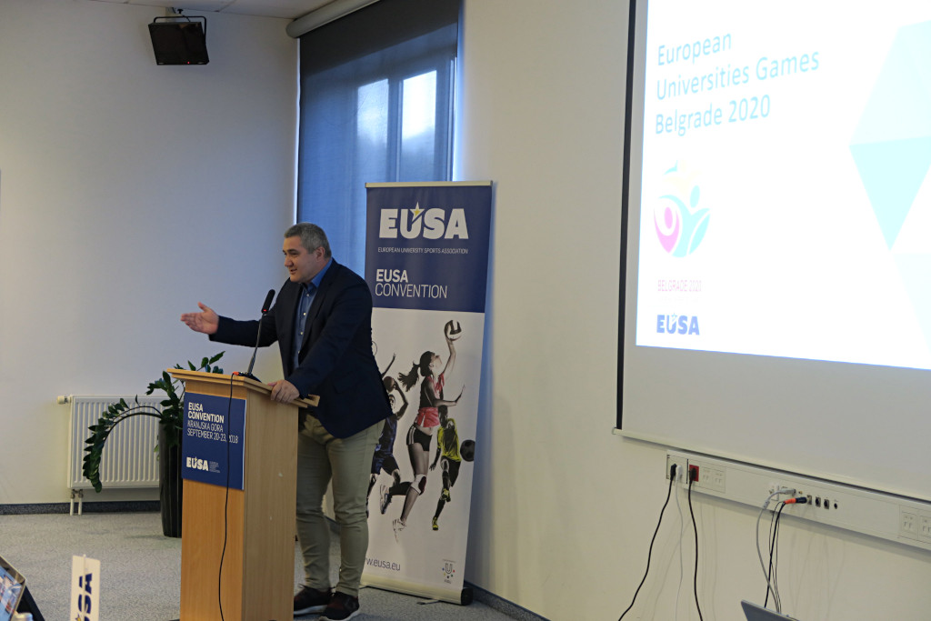 Mr Sinisa Jasnic presented the European Universities Games Belgrade 2020 (EUG2020)