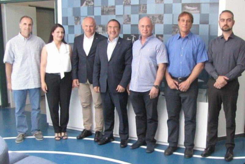 EUSA President with the hosts from Cyprus