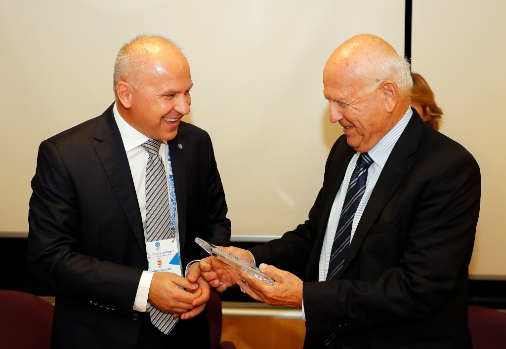 EUSA President Roczek with EOC President Kocijancic
