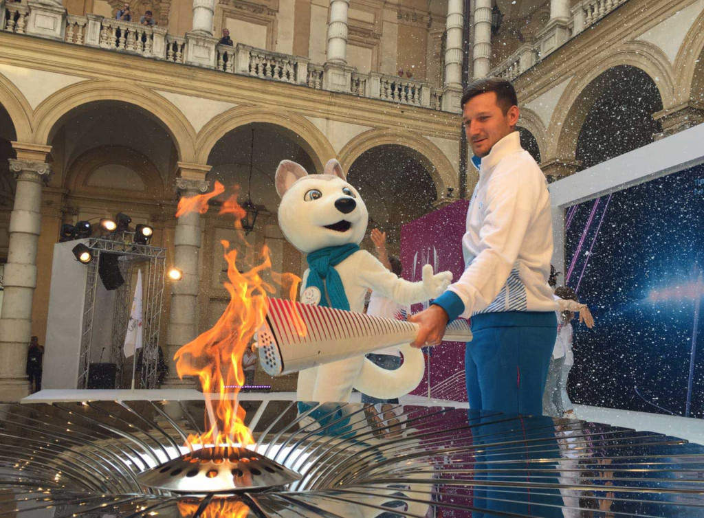 Universiade flame travels to Krasnoyarsk