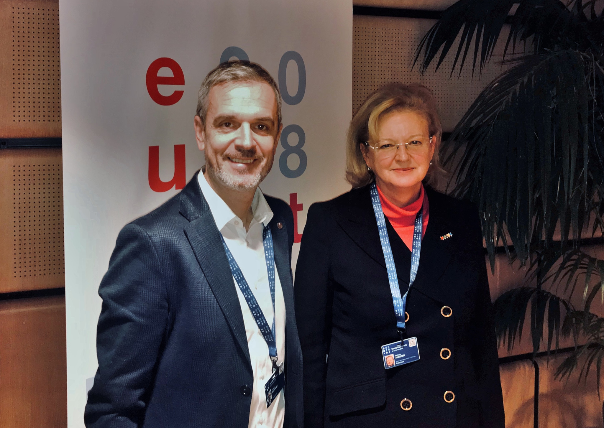 EUSA Secretary General Mr Pecovnik and Unisport Austria President Ms Angerer