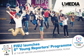 FISU launches call for Young Reporters Programme at WU2019