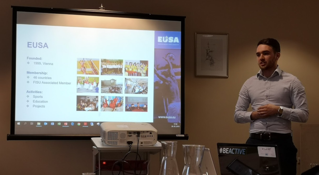 Liam Smith at Athletes Friendly Education kick off meeting 